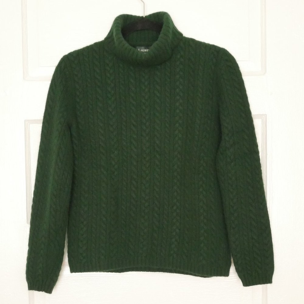 Ralph Lauren Braided Green Sweater